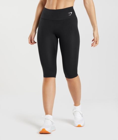 Women's Gymshark Training Cropped Leggings Black | NZ 1TALCI